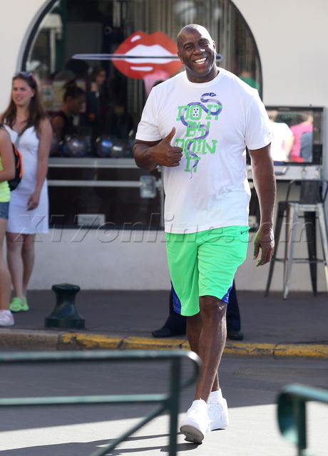 Magic Johnson neon green Saint Tropez 