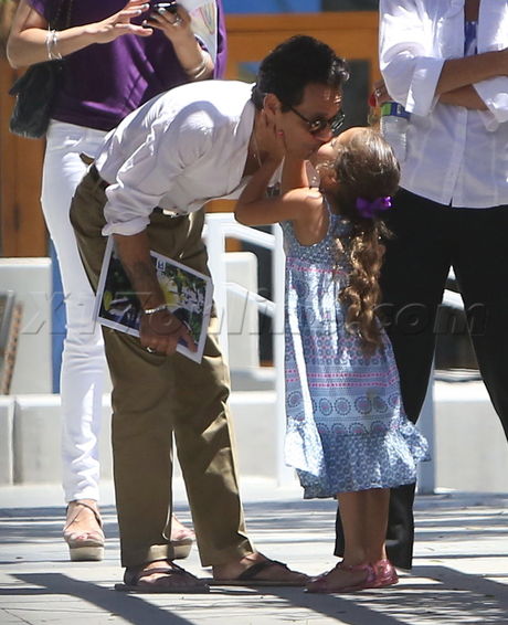 Jennifer Lopez Marc Anthony maxi dress twins  park kids 