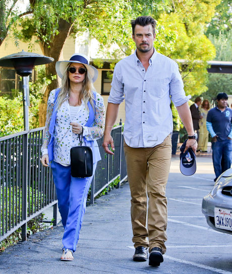 Fergie, Josh Duhamel church pregnant Brentwood beard 