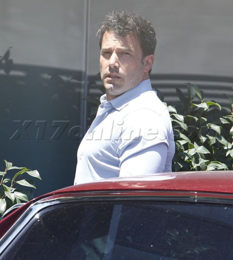 jeans Ben Affleck vintage car office lunch food button down 