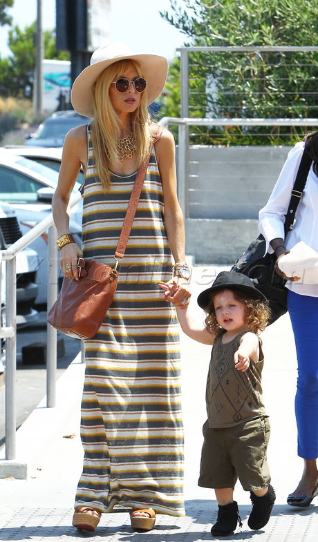 sunglasses Rachel Zoe pregnant maxi dress hat skylar