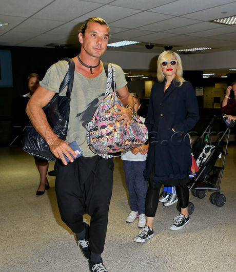 Gwen Stefani Kingston Zuma Gavin Rossdale platinum blonde LAX 
