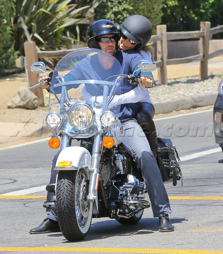 Heidi Klum, Martin Kristen motorcycle Harley-Davidson 