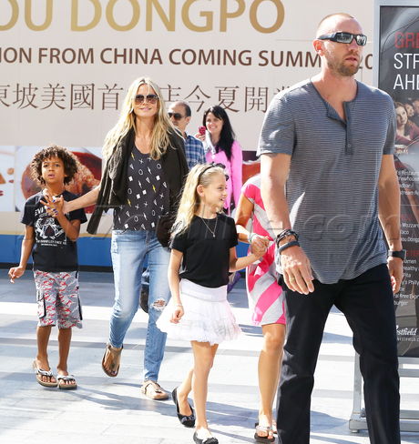 Heidi Klum  Martin Kristen  kids jeans sunglasses stars 