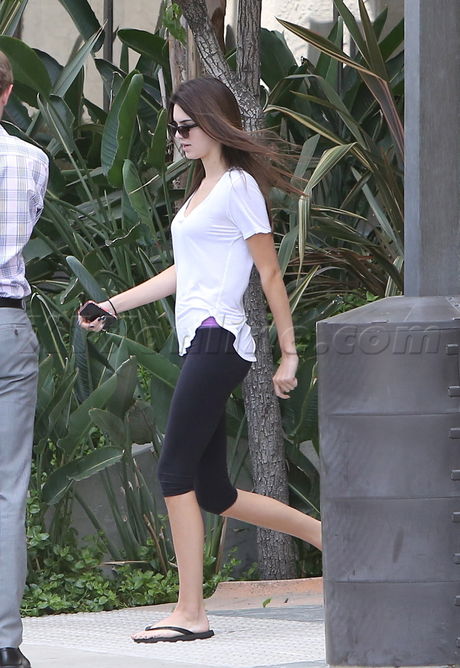 Kendall Jenner spandex sunglasses kardashian flip flops reality scandal