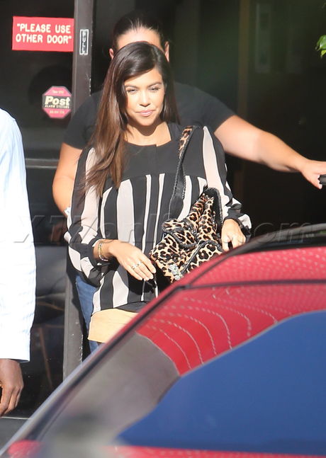 Kourtney Kardashian realityshow stripes recording studio 