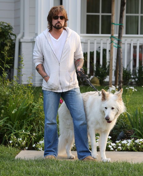 Billy Ray Cyrus Toluca Lake dog walking 