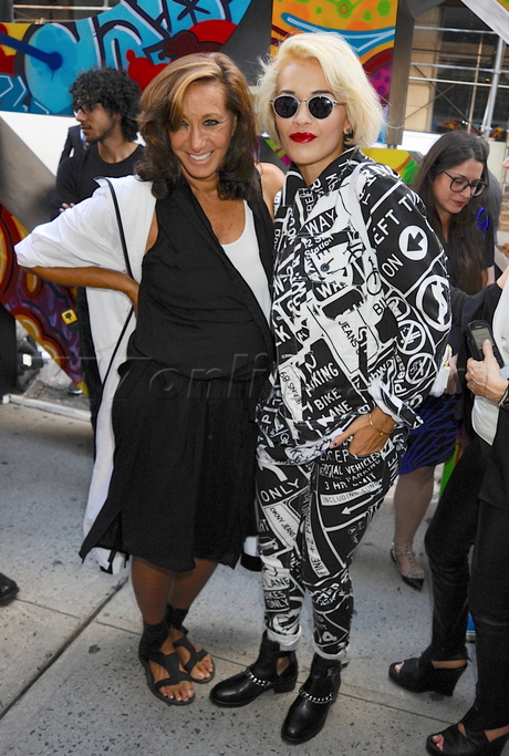 Donna Karan Rita Ora blonde sunglasses fashion week fashion 