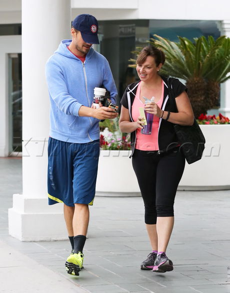 Josh Duhamel coffee gym workout mystery woman son axl 