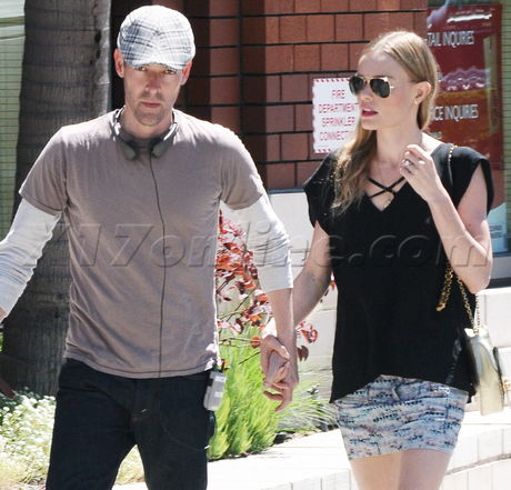 Kate Bosworth Michael Polish shorts tank sunglasses holding hands