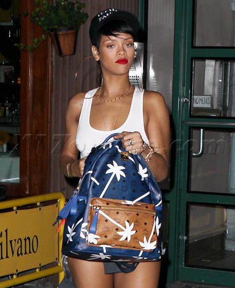 Rihanna nipples piercings earings new york city see thru short shorts 