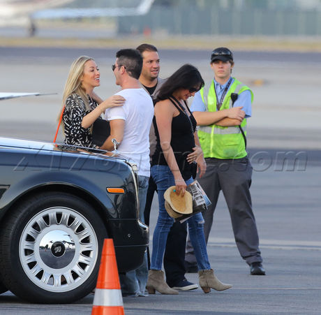 sunglasses Lauren Silverman Simon Cowell rolls royce private plane pregnant