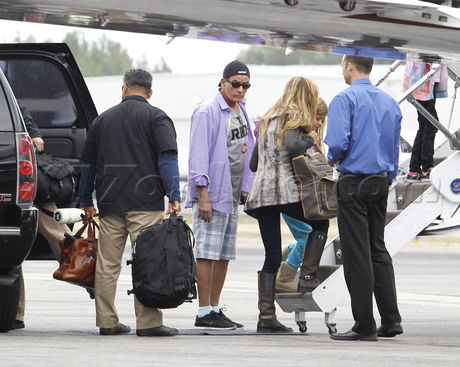 Charlie Sheen Denise Richards Sam Sheen Lola Rose Sheen Private Jet Exes ex-husband ex-wife 