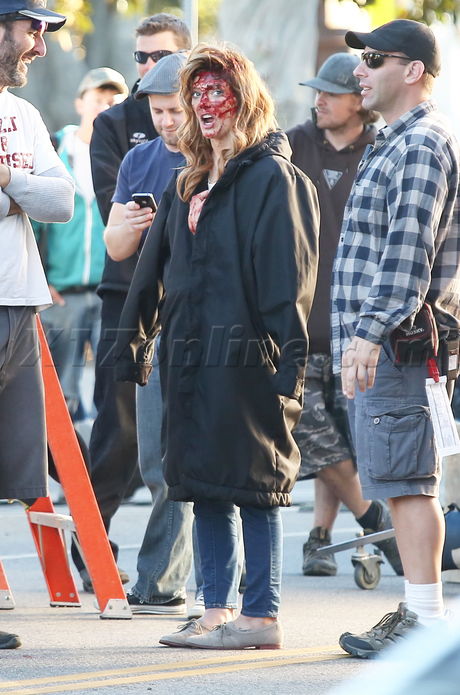 Ashley Greene burrying the ex make up filming set movie blood