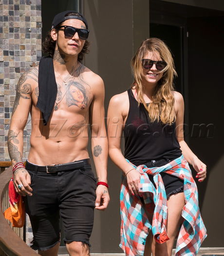 Mexico ashley benson cancun shirtless tattoo