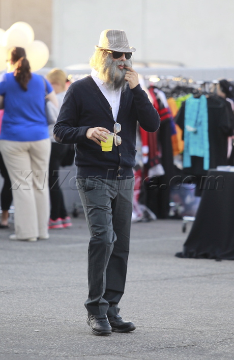 boots filming reality bruce jenner Khloe Kardashian kourtney kardashian Kris Jenner Scott Disick  old man costume 