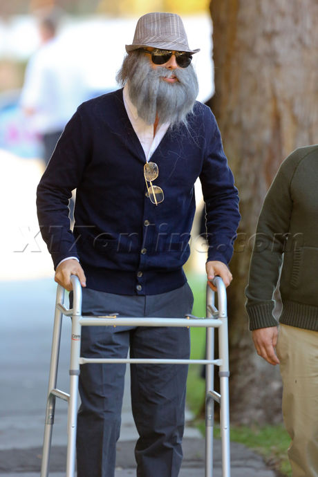 boots filming reality bruce jenner Khloe Kardashian kourtney kardashian Kris Jenner Scott Disick  old man costume 