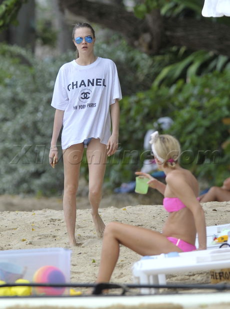 Cara Delevigne swim bikini aviator glasses sunglasses drink 