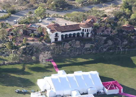 Kaley Cuoco wedding Aerial 