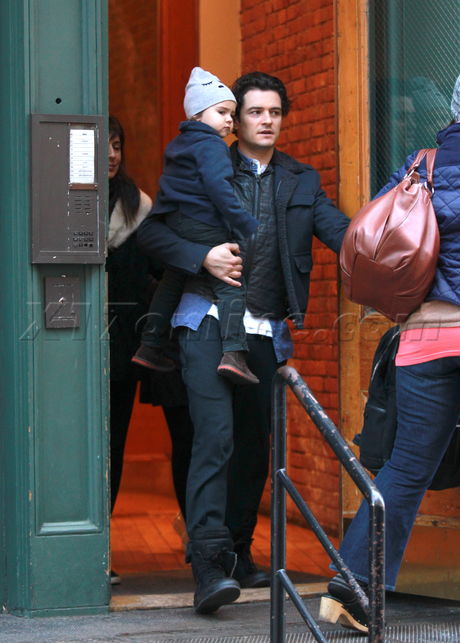 Orlando Bloom Flynn son Manhattan Broadway play Romeo and Juliet 