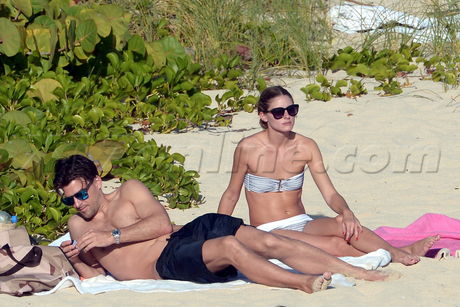 Olivia Palermo   Johannes Hueble  St Barts beach bikini 