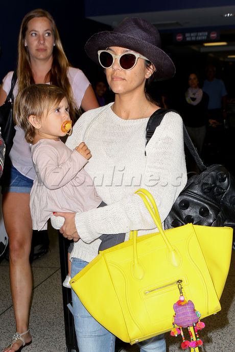 Kourtney Kardashian Scott Disick LAX Mason Penelope