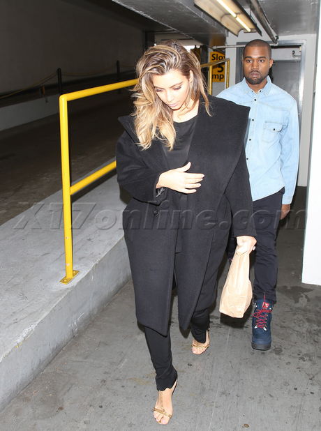 Kim Kardashian Kanye West pregnant Lamborghini meeting doctor
