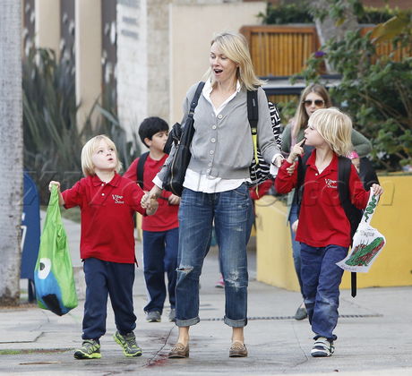 Naomi Watts jeans bookbag son sasha sam unruly kid