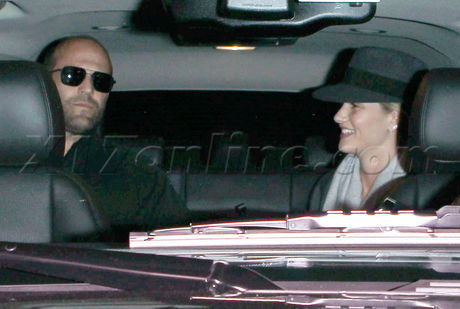 Rosie Huntington-Whiteley Jason Statham model girlfriend airport lax bald sunglasses