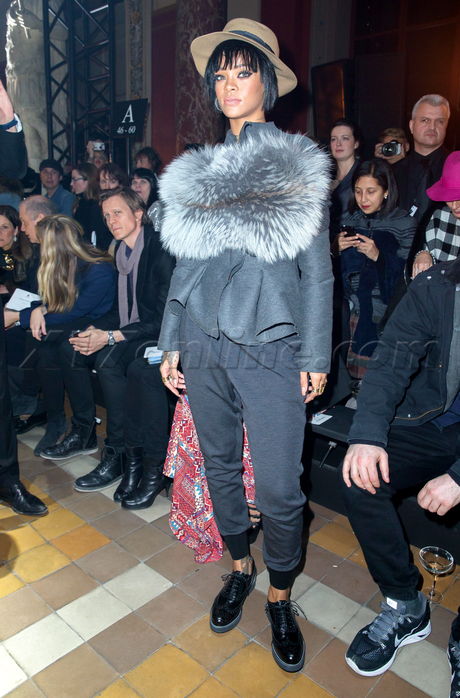 Rihanna Lanvin Fashion Show Paris France 