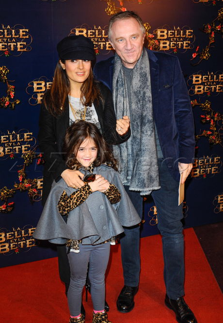 Salma Hayek And Her Hubby Take Daughter Valentina To Beauty And The Beast X17 Online X17 Online