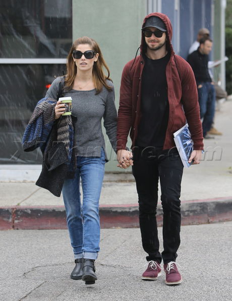 Ashley Greene jeans holding hands urth cafe sunglasses