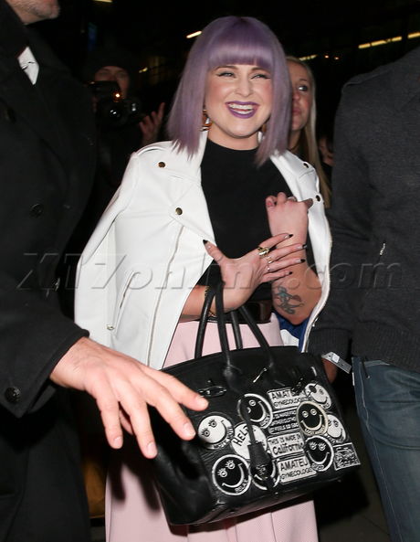 Kelly Osbourne london fashion week purse skirt 