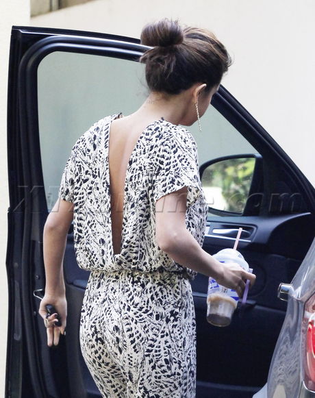 Selena Gomez neckline silk one piece  grown up 