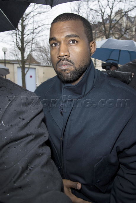 paris france Kanye West  fashion week Balenciaga 