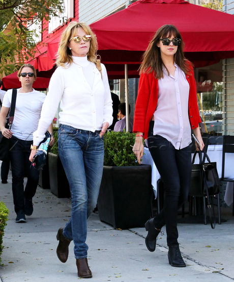 Melanie Griffith Dakota Johnson lunch 50 Shades of Grey Don Johnson Black Mass