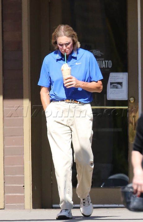 Bruce Jenner tan pants reality kardashian starbucks