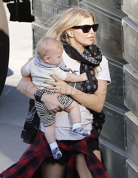 sunglasses Fergie plaid baby boot boots jean shorts 