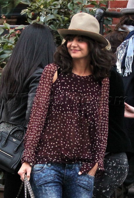 New York Katie Holmes Dangerous Liaisons film set 