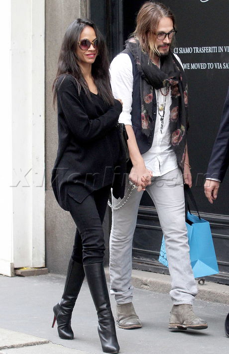 Zoe Saldana milan italy shopping lapo elkann italian independent