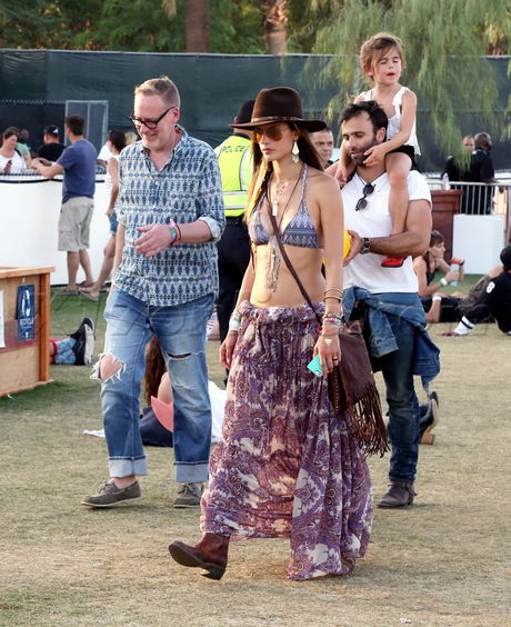 coachella music festival indio Alessandra Ambrosio model bikini