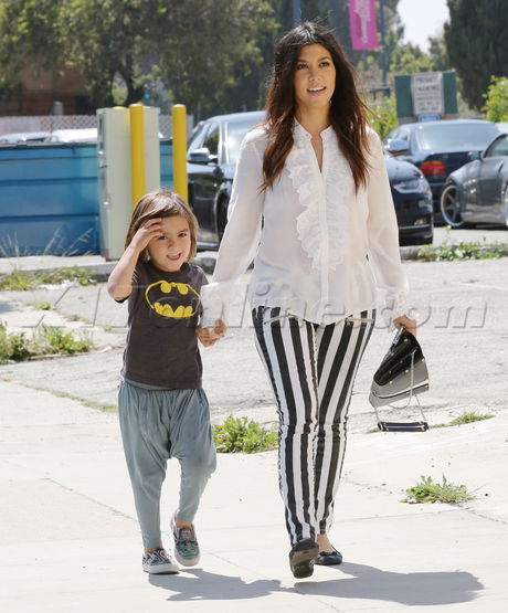Kourtney Kardashian stripes striped pants mason reality