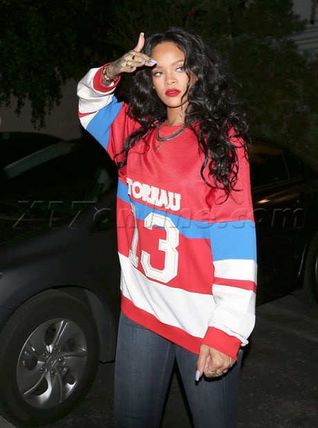 Karrueche Tran Rihanna jersey greystone manor chris brown 