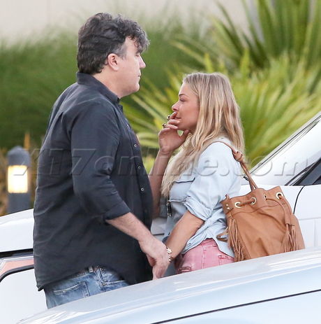 LeAnn Rimes tan hug jean shirt capitol records