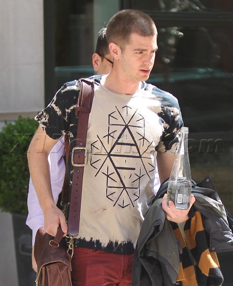 New York Andrew Garfield Spider-Man bald