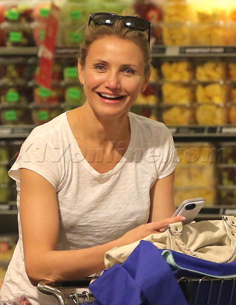Cameron Diaz groceries Beverly Hills Benji Madden 
