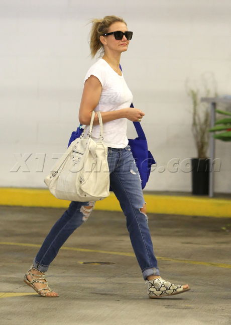 Cameron Diaz groceries Beverly Hills Benji Madden 