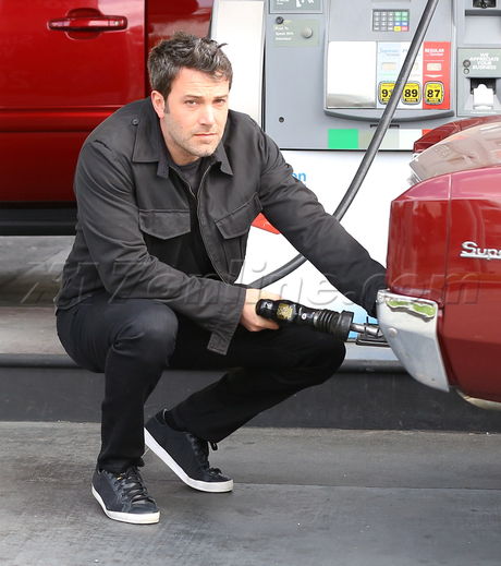 Ben Affleck gas station tired chevelle vintage classic batman 