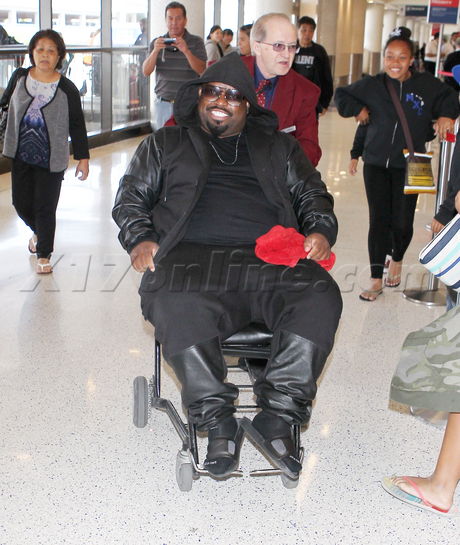 Cee Lo Green wheelchair glasses sweats the voice