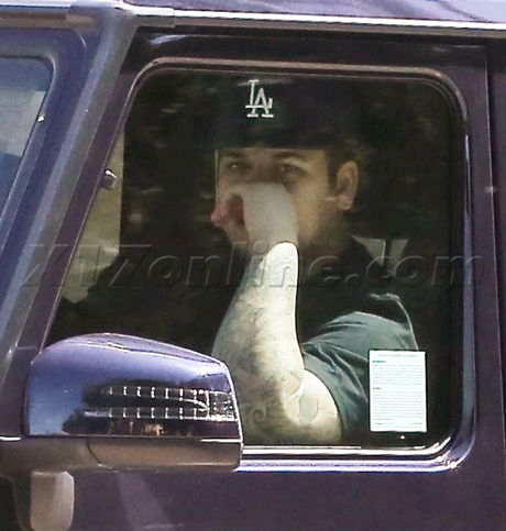 Robert Kardashian mercedes reality tv driving car shots fat Mercedes G63 